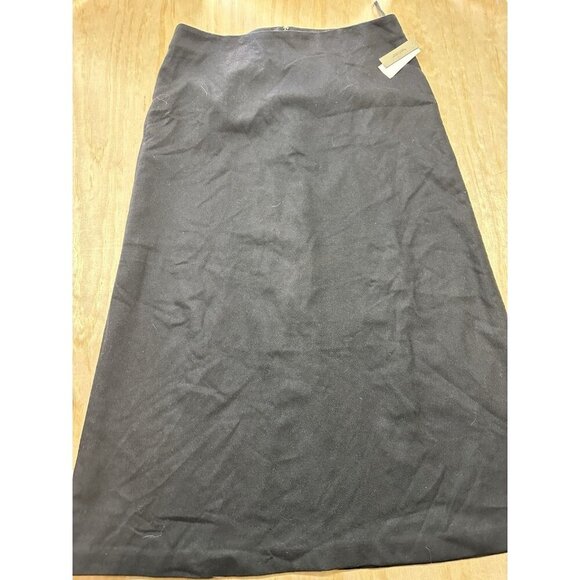 VTG GAP Wool Blend Black Academia Maxi Skirt Sz 16 Stretch Career Office Lined - Picture 1 of 9